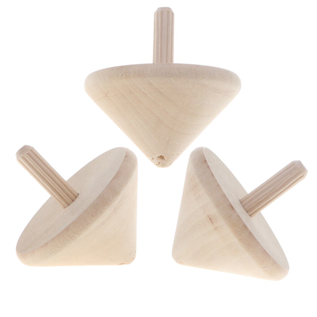 Set Van 3 Klassieke Houten Spinning Tops PegTop K... Grandado