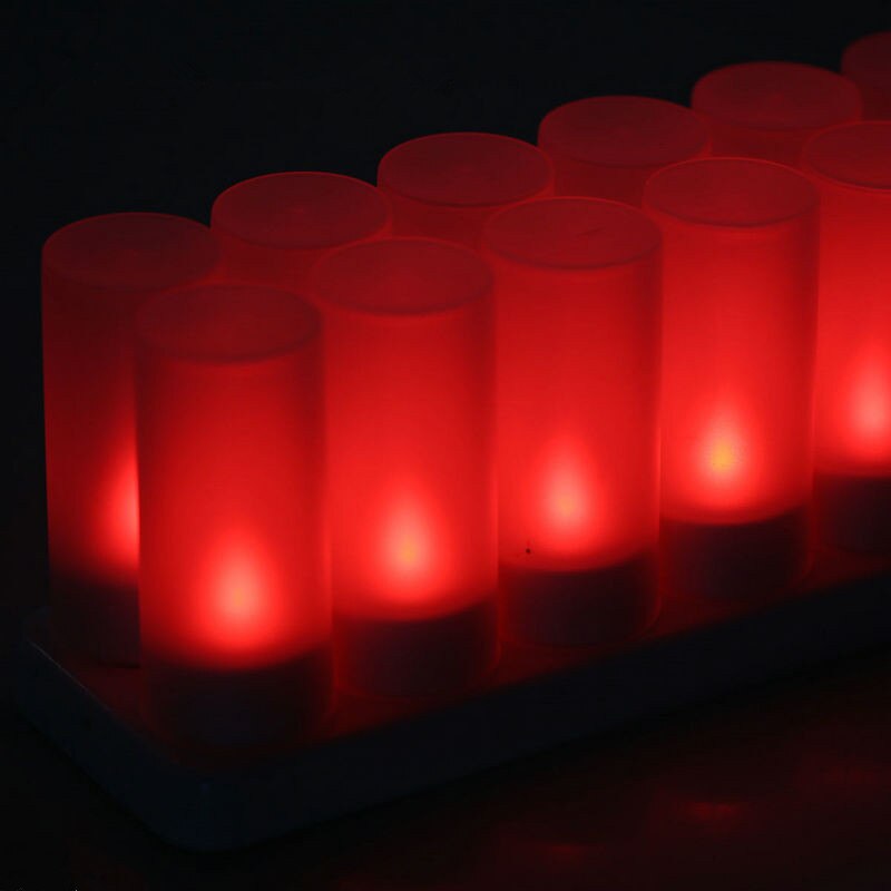 SoulBay Bougies solaires d'extérieur étanches, 3 bougies LED sans flamme recharg