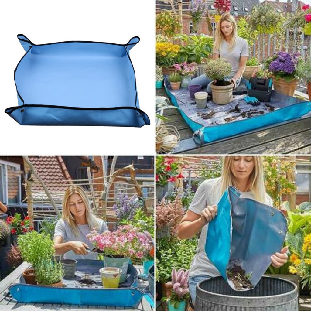 Planting Mat Home Green Gardening Pad Plant Operation Pad Green Plant Balcony PE Gardening Mat Waterproof Flower Mat Garden Mat