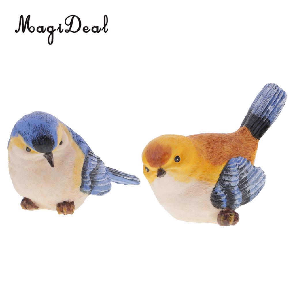 2pcs Ceramic Birds Crafts Room Decoration Handicraft Ornament Porcelain Animal Figurines Wedding Decorations