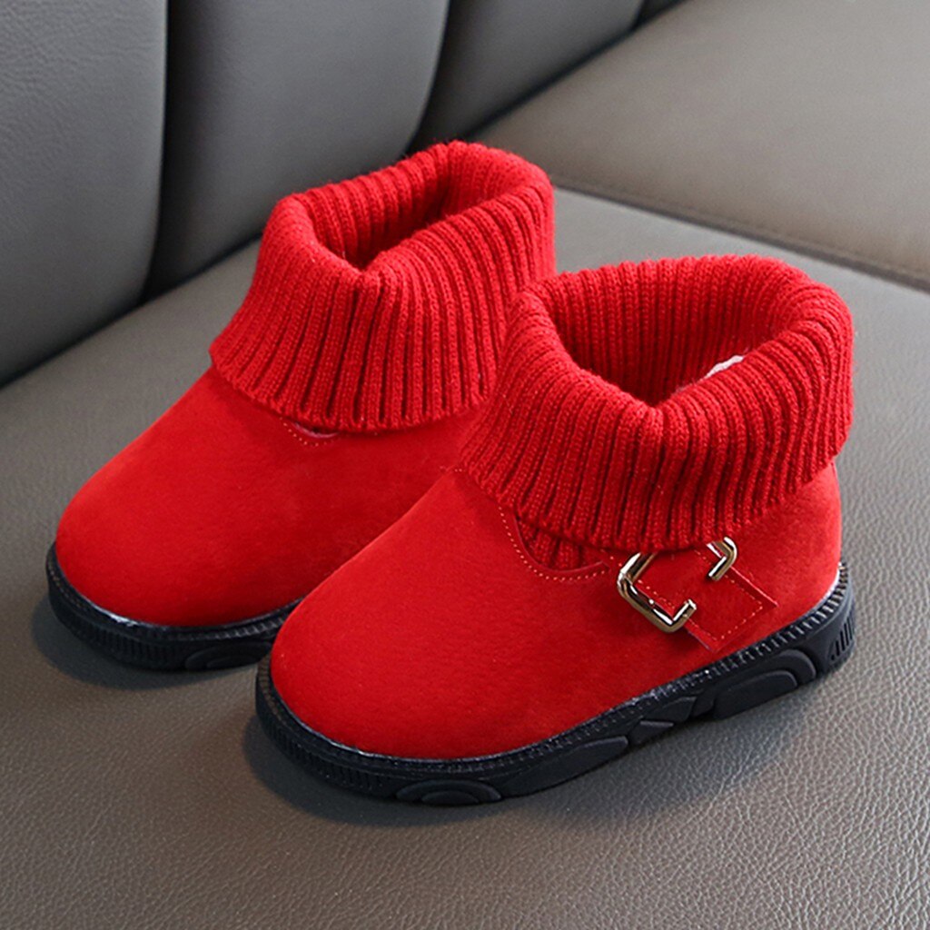 Botas de Inverno Recém-nascidos da criança Infantil Do Bebê Dos Miúdos Meninas Inverno Quente Sólidos Curto Botas Bootie Calçados Casuais Botas Bebe Nina Ботинки