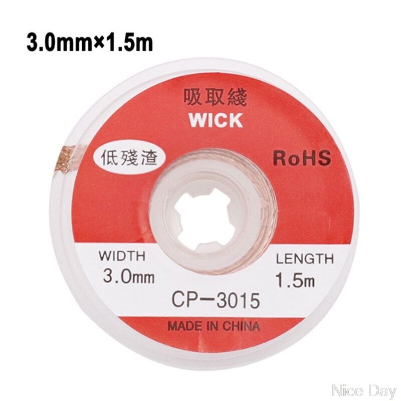 1.5M taśma rozlutownicza lutowanie spawanie zmywacz węzeł drut niska pozostałość taśma cynowa Ju10 20 Dropship: Size C