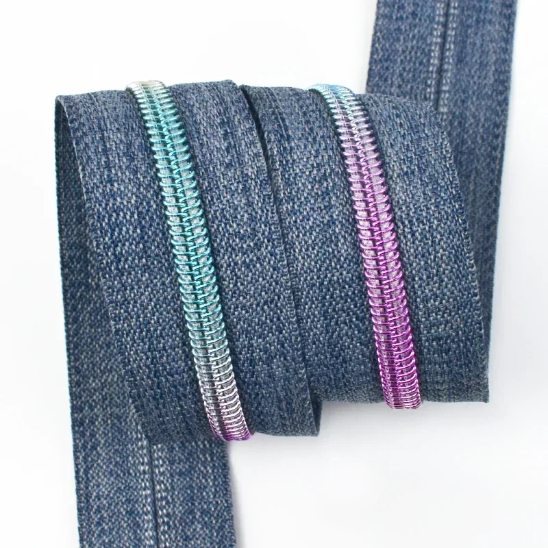 5 # Plastik reiß verschlüsse Klebeband von der Meter Kleidungs stück Spule Reiß verschlüsse Nylon Reiß verschluss zum Nähen Kleidung Reiß verschluss Reapirt Kit DIY Rucksack Zubehör: Antike Silber / Option9
