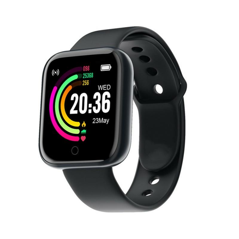 Montre connectée Y68 pour hommes et femmes, étanche, moniteur de fréquence cardiaque, de pression artérielle, Bluetooth, pour Android IOS: 01