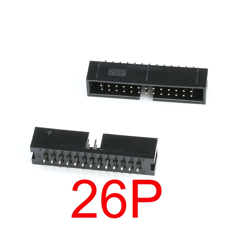 10pcs DC3 dip 6/10/20/26/34/40 P 2.54MM pitch MALE SOCKET Double-Spaced straight idc box headers PCB CONNECTOR DOUBLE ROW