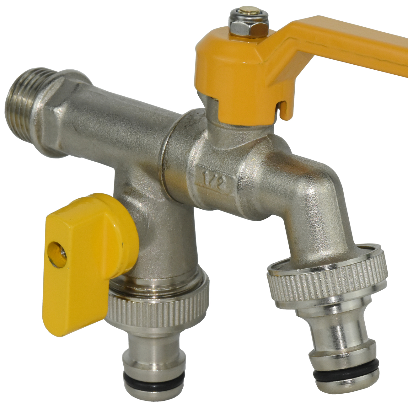 Tuinslang Kraan Adapter 1/2 ''IBC Watertank Connector 2-weg 1-weg Irrigatie Messing Kraan Gezamenlijke Vervanging Fitting Kogelkraan