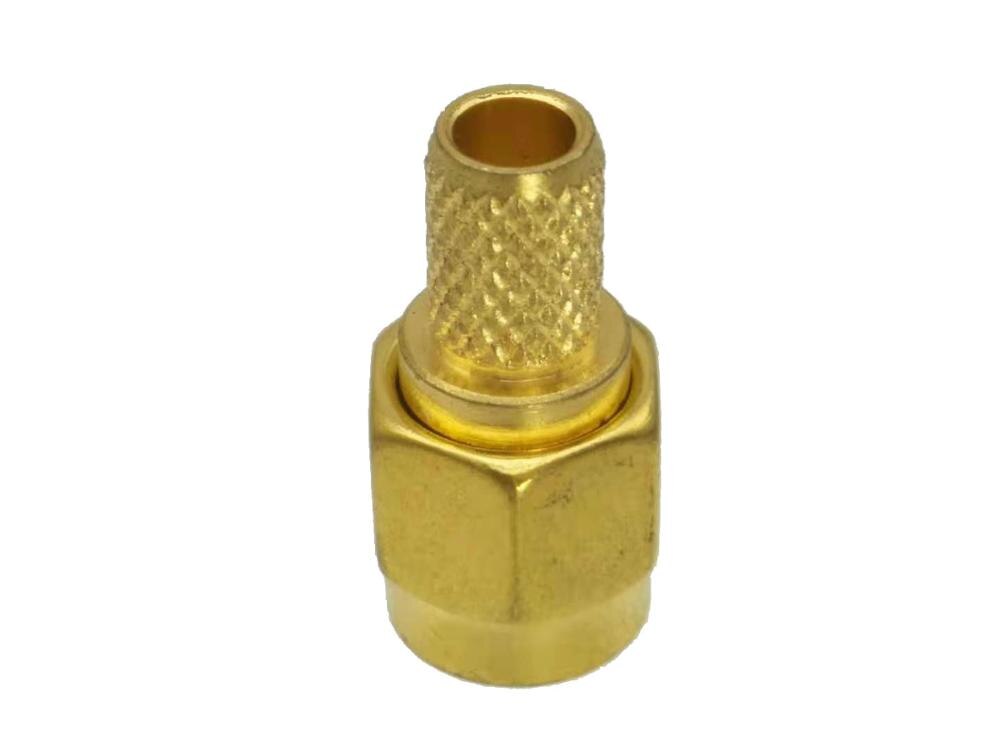 10pcs connector SMA male Plug crimp RG58 RG142 LMR195 RG400 straight