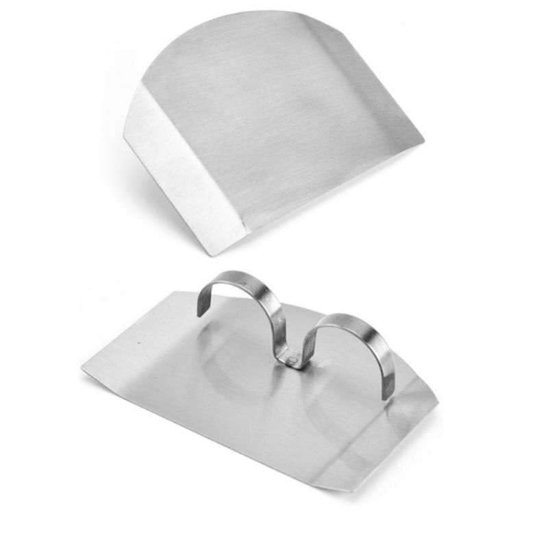 Stainless Steel Finger Guard Vegetable Cutting Protect Finger Multi-purpose Two-finger Safe Slice Cutting Finger Kitchen Tools: 2pcs
