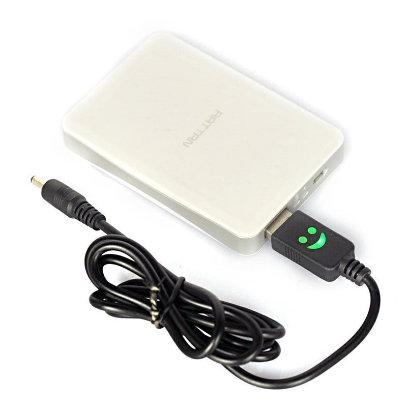 1m 3ft USB Kabel Output 4.2V Ingang 12V 24V 2.5mm USB Charger Cord Koplamp Zaklamp oplaadkabel Lijn Glimlach Gezicht