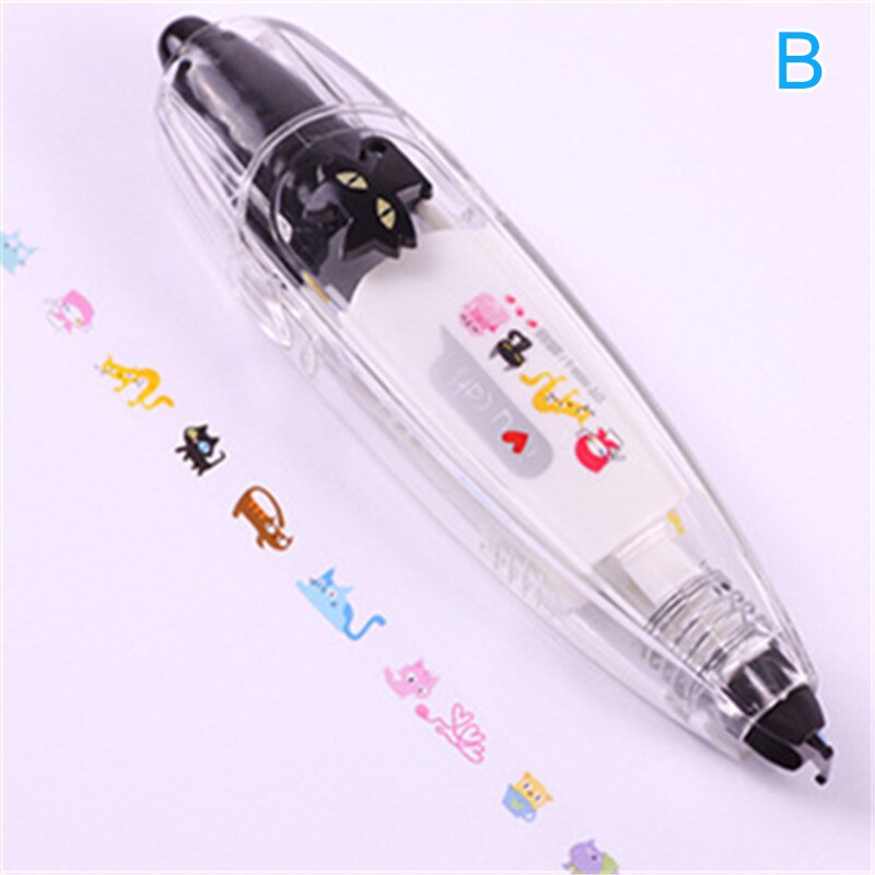 Cartoon Floral Sticker Tape Pen Funny Kids Stationery Notebook Diary Decoration Tapes Label Sticker Paper Decor for Kids TB: B