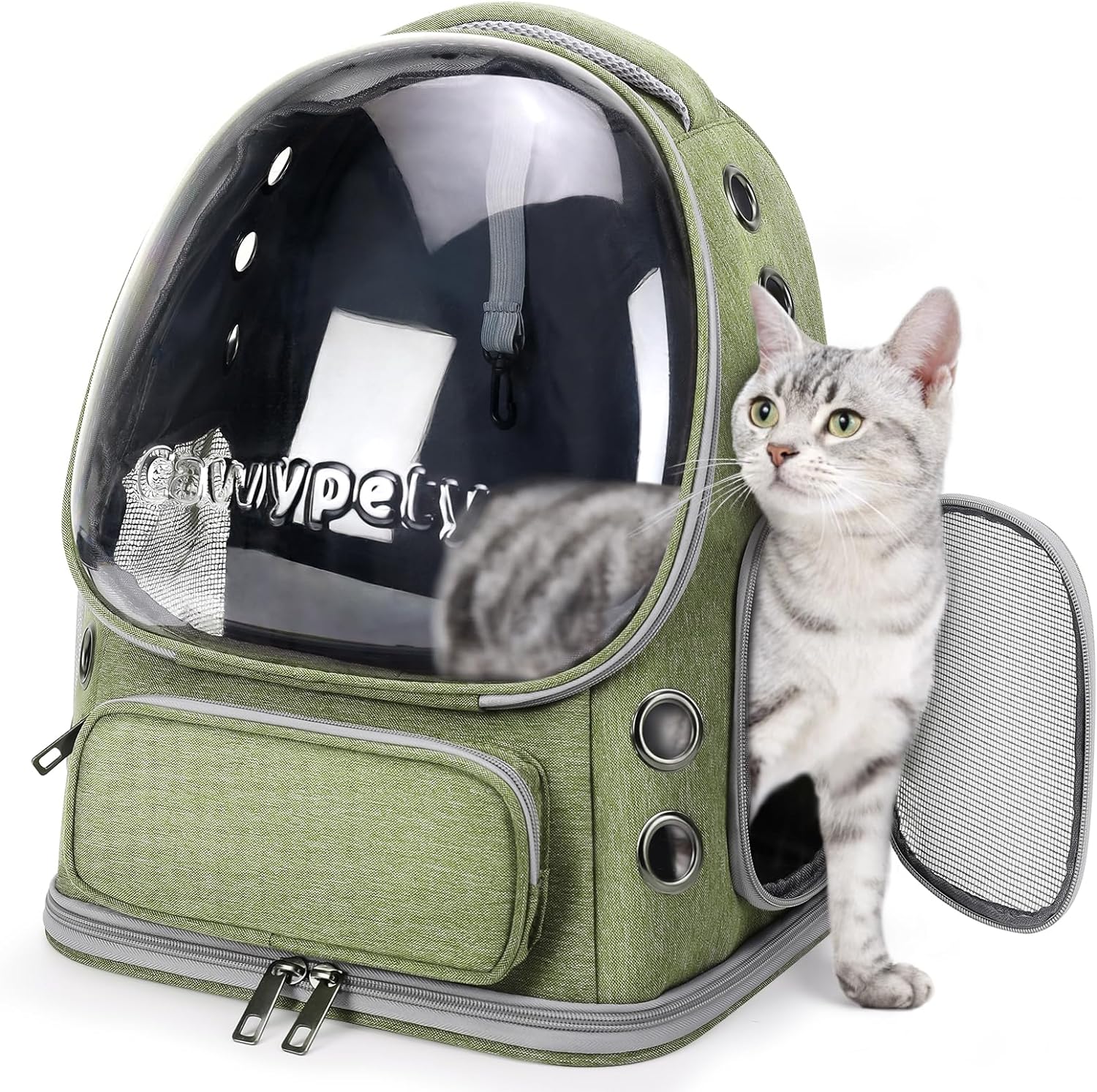 Cápsulas de espaço transparente pet gato mochila ombro duplo respirável pet mochila ao ar livre portátil saco transporte gato transportadora