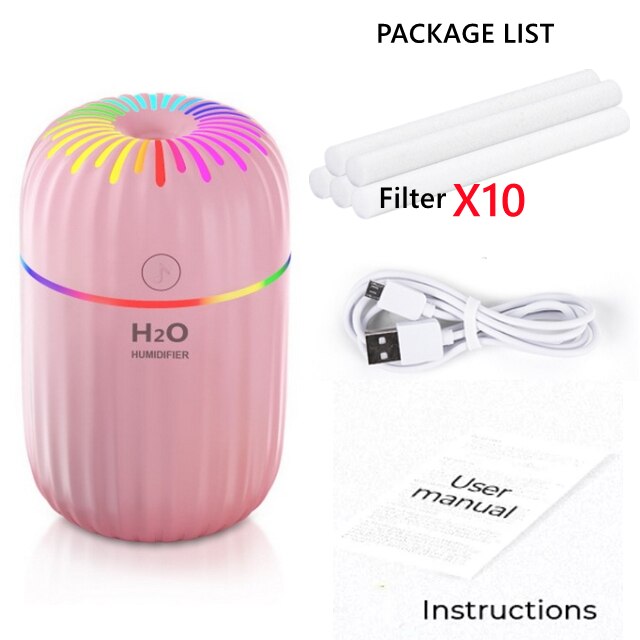 Humidifier Ultrasonic Aroma Diffuser Essential Oil Electric Air Purifier Difusor Grain Lamp Aromatherapy For Office Or Home car: 010P filter10