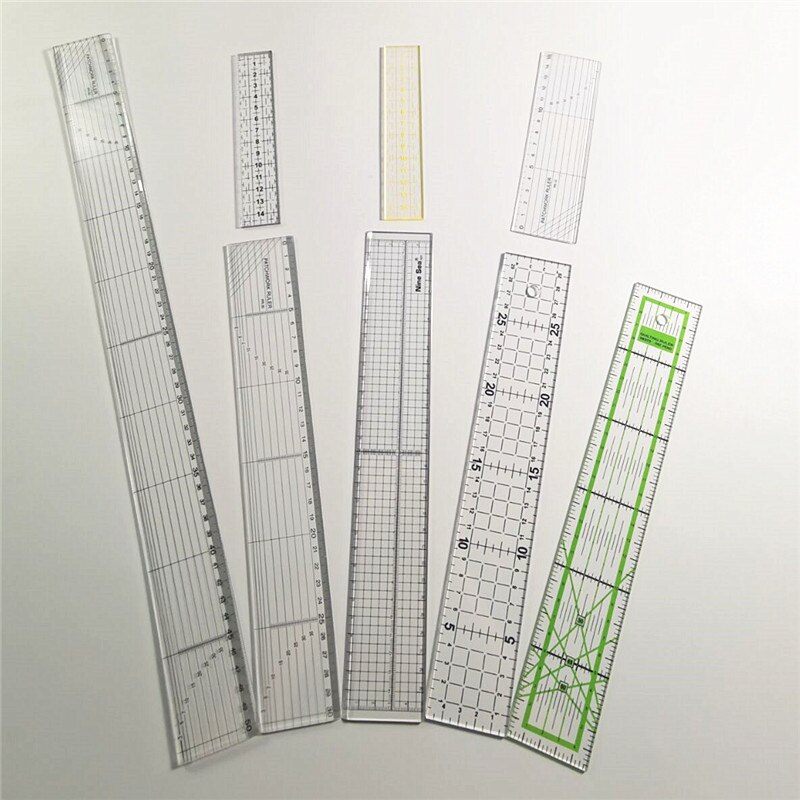1pcs Plastic Sewing Tailor Ruler Patchwork Straight Ruler Yardstick Quilting Measure Ruler DIY Sewing Drawing Ruler Too
