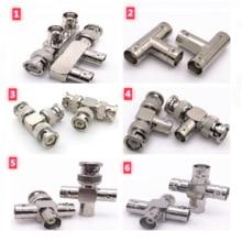 3way BNC To BNC adapter female jack & male plug triple T in series RF connectors