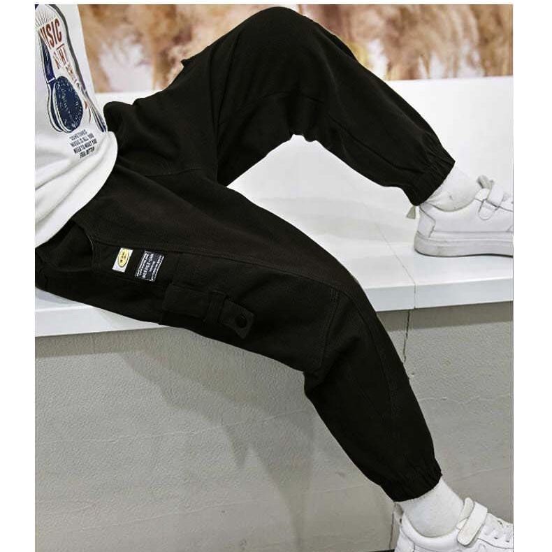 Pantalones Cargo con múltiples bolsillos para niño, pantalón informal, para la escuela, para correr, trabajo al aire libre