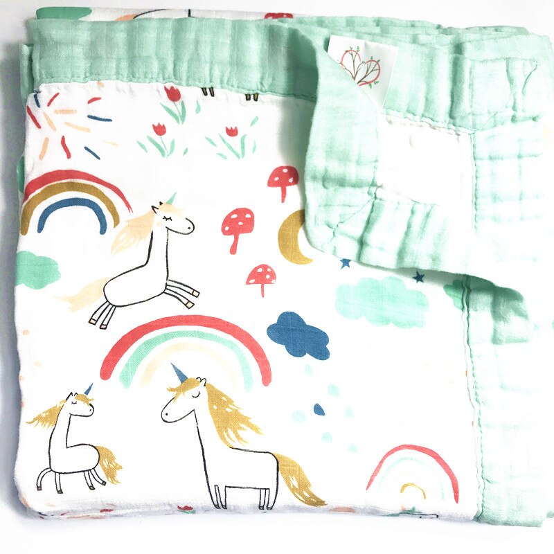Couette en mousseline de bambou à quatre couches | Couverture en mousseline de bambou pour bébé, mousseline arbre à langes mieux que Aden Anais bébé/couverture écharpe pour bébé