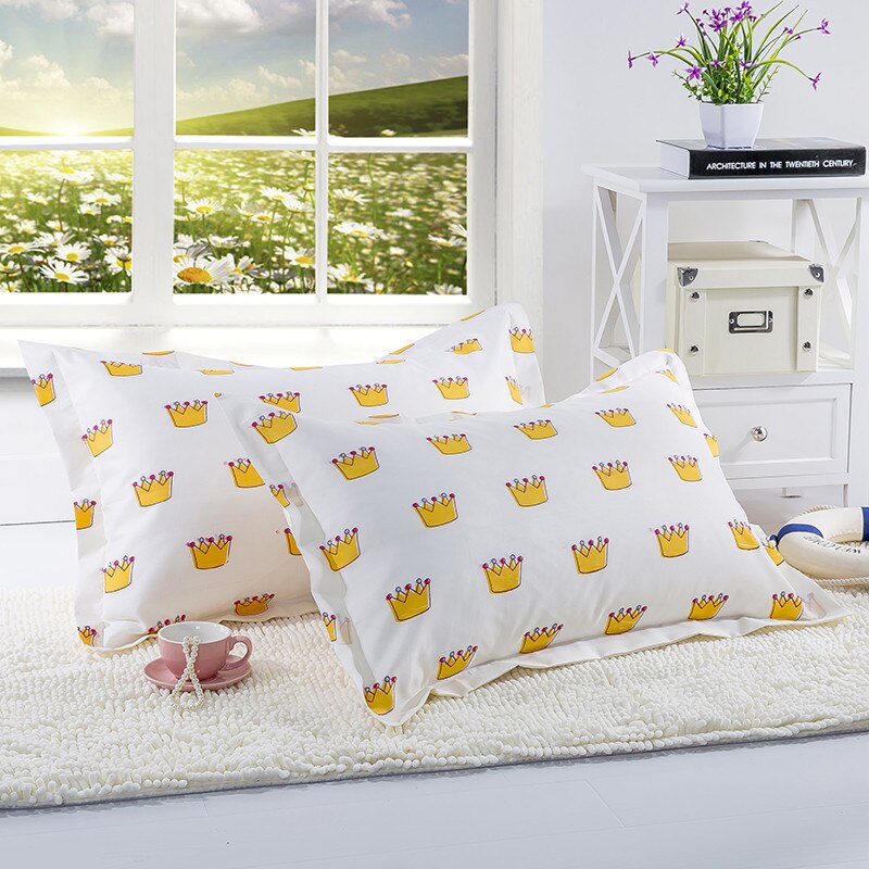 1 stuk 48cm*74cm gouden kroon bedrukte kussenslopen 100%  polyester kussenslopen voor gebruik in de slaapkamer  xf340-26