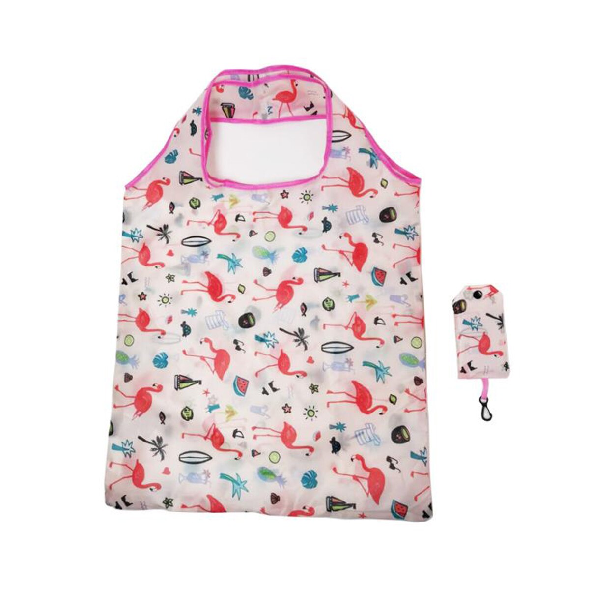 Shopping Bag Floral Print Reusable Foldable High Capacity Portable Eco-friendly Storage Bag