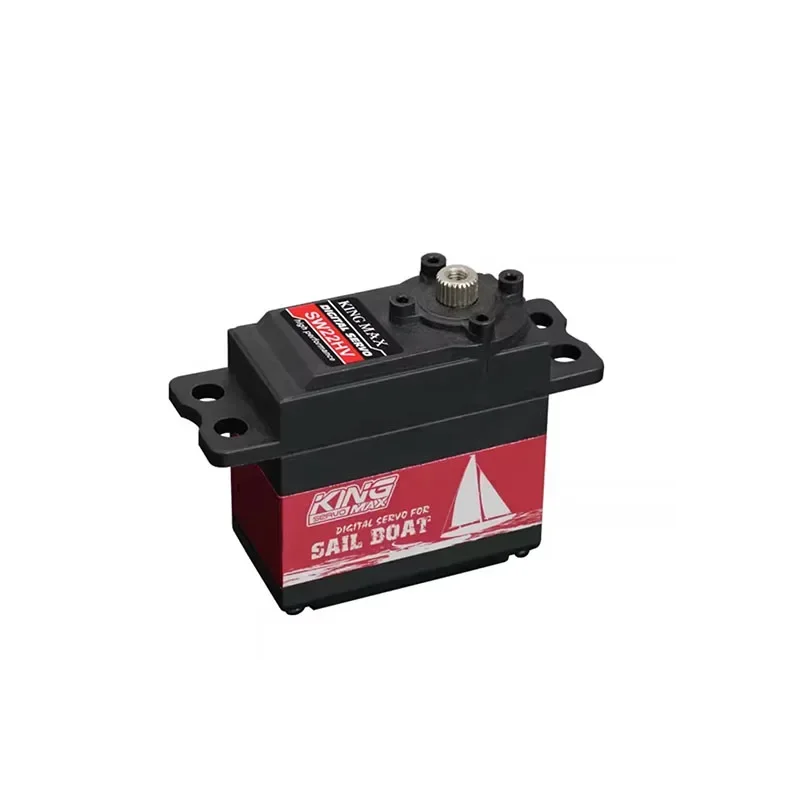 KINGMAX SW22HV 68g 22kg.cm Digitale Metalen Tandwielen Zeillier Servo 1.5-7T Programmeerbare Dual Kogellagers Waterdicht voor RC Boten