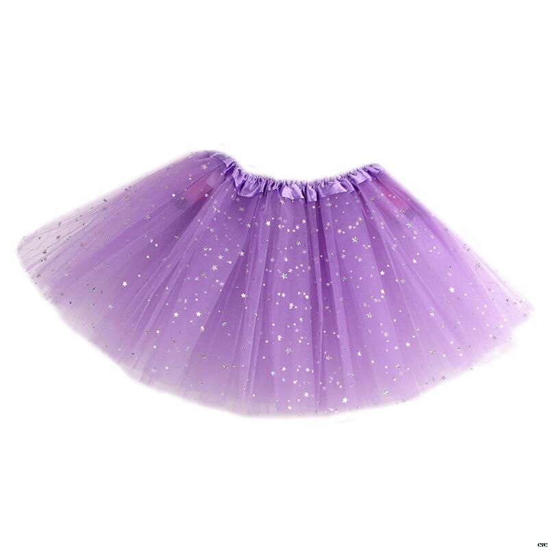Enfant en bas âge fille Multi couches plissé Tutu jupe couleur unie paillettes or à pois paillettes Ballet jupon Costume Satin bord: 5