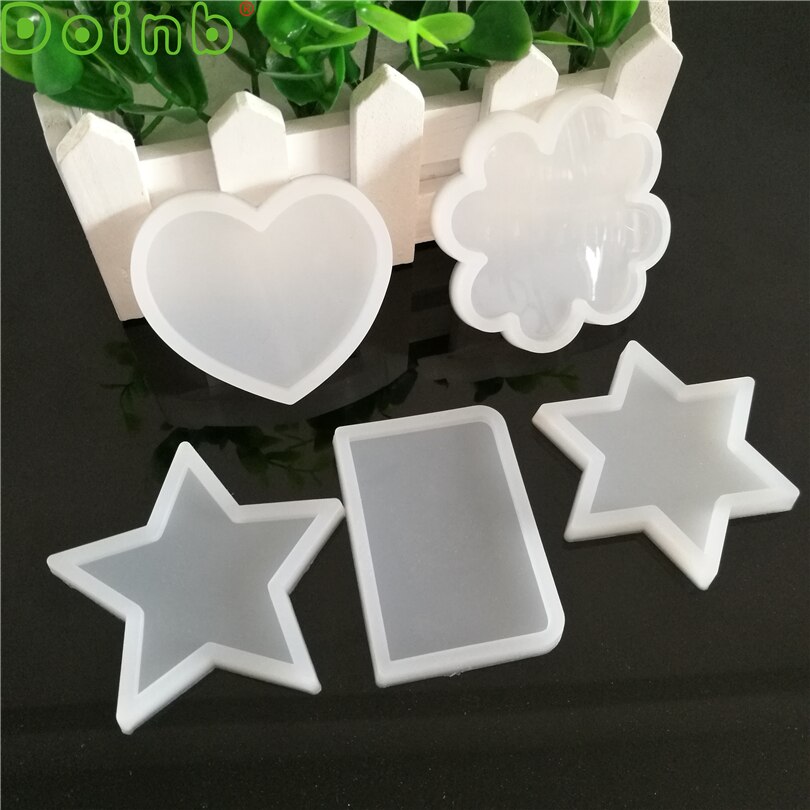 Geometric Mud Board Silicone Mold Base Plate Molds Pendant Necklace Resin Jewelry Making Mould Clay Tools