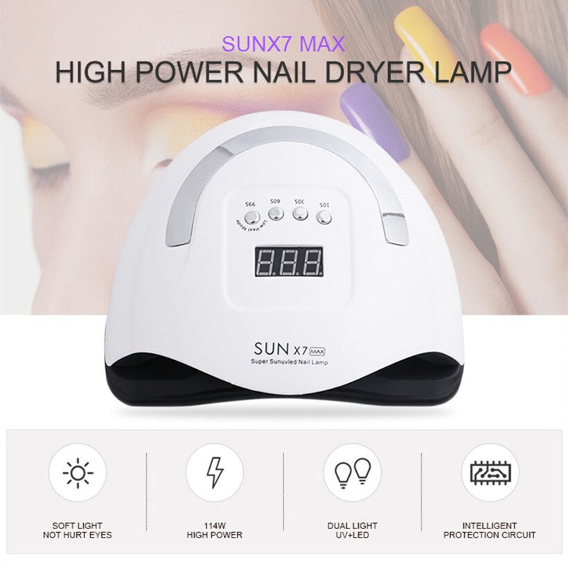 SUNX5 Max LED Lamp Nail Dryer 45 LEDs UV Ice Lamp For Drying Gel Polish 10/30/60/99s Timer Auto Sensor Manicure Tools
