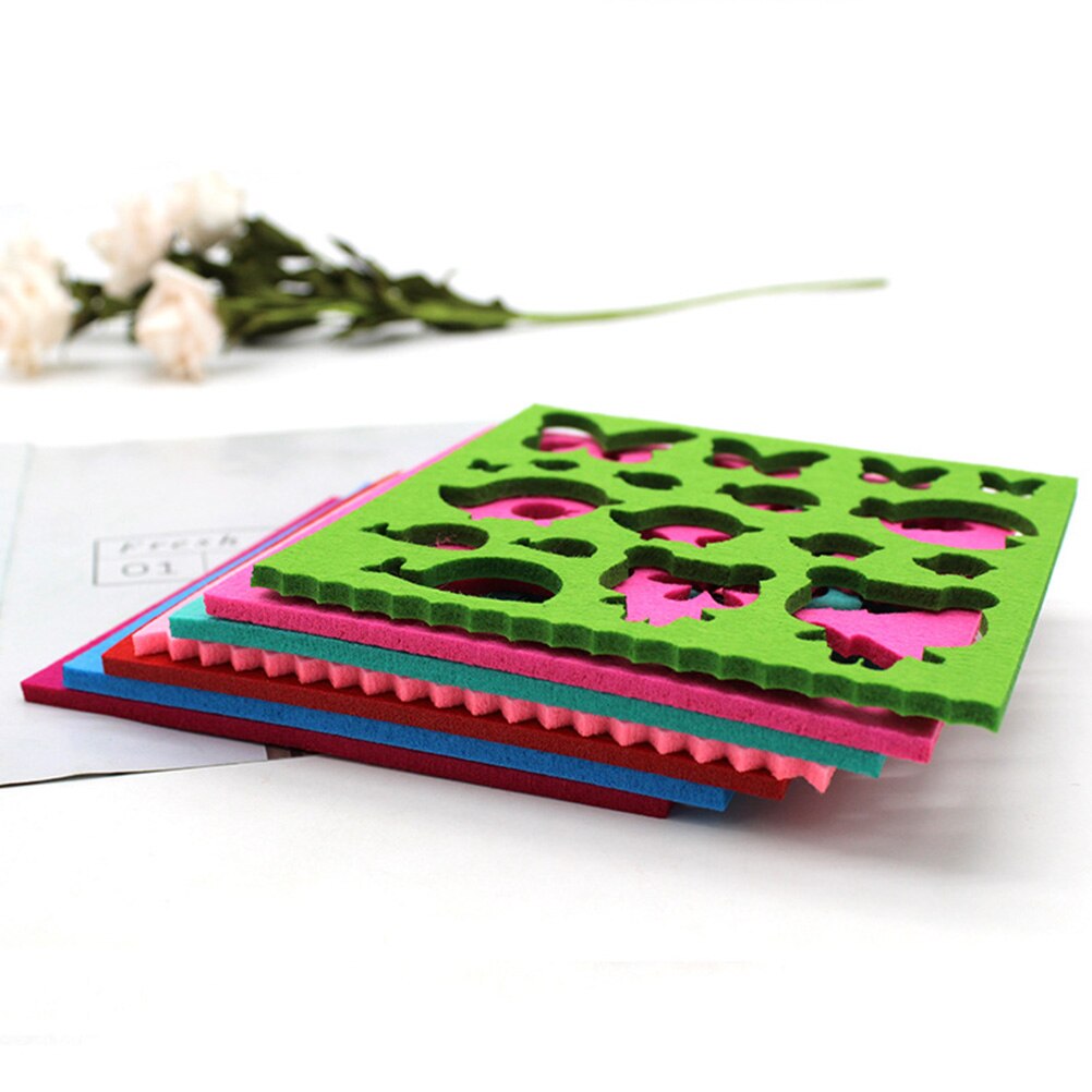 14 pcs Wool Felt Shape Needle Felt DIY Craft Stencil Applique Craft