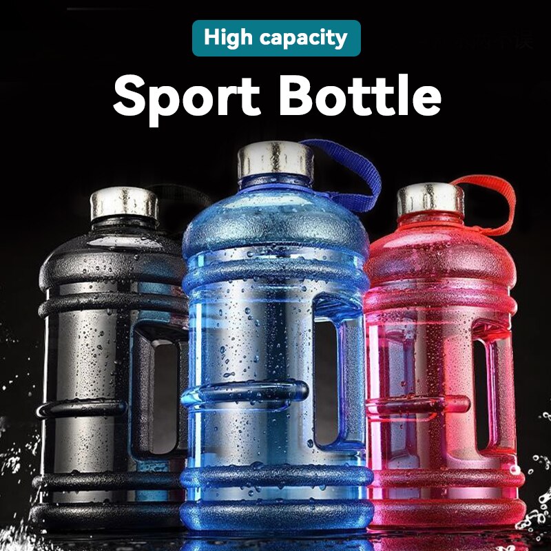 3700ml store vannflaske shaker flaske med håndtak utendørs fitness løpe gym trening plast sports vannflasker