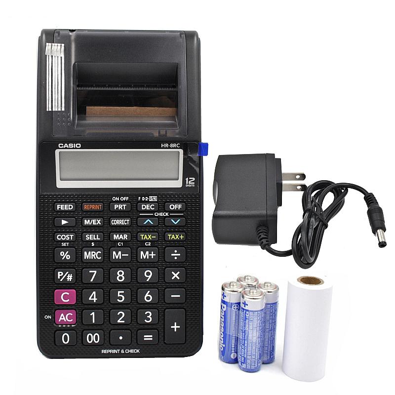 Printing Calculator Hr-8rc Battery And Dc Dual-purpose Desktop Leather Dual Power 12-digit Arithmetic Scientific Calculator