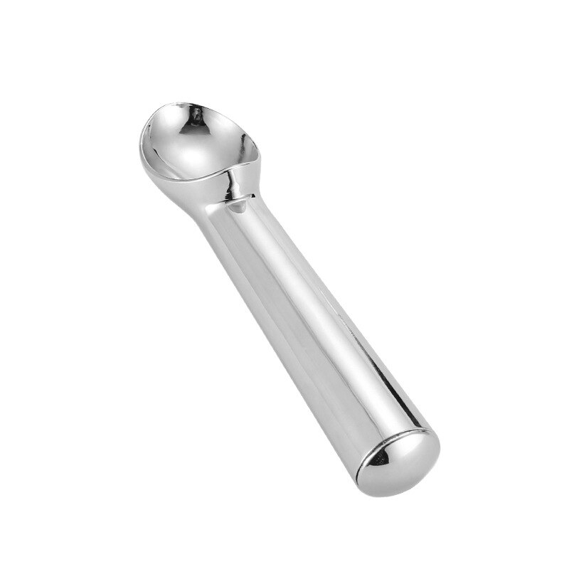 Reusable Household Ice Cream Tool Portable Aluminum Alloy Non-stick Anti-feeze Ice Cream Scoop Spoon for Home Kitchen accessory: Bright Silver