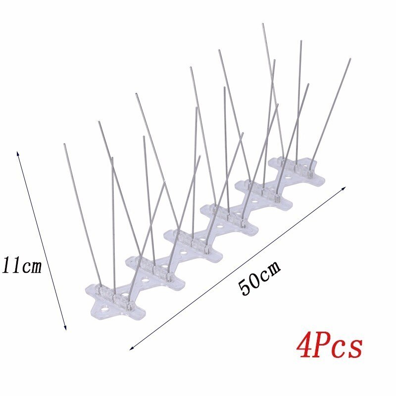 1-15PCS Pest Control Plastic Bird and Pigeon Spikes Anti Bird Anti Pigeon Spike for Get Rid of Pigeons and Scare Birds: 4pcs 2M