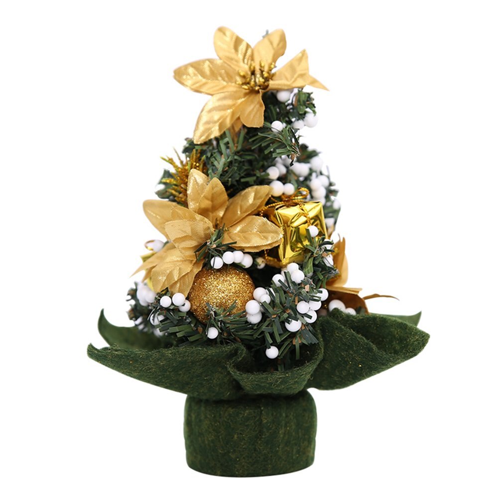Mini Artificial Christmas Tree Indoors Decorations Small Pine Tree Year Festival Party Ormament Decorations: 2