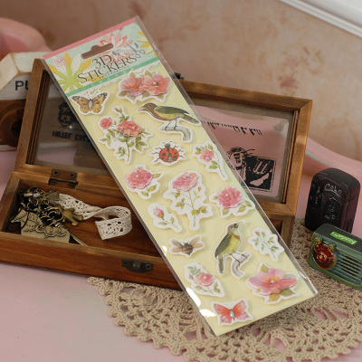 Papel de felicitación Eno, pegatinas 3D para hacer tarjetas de decoración, pegatinas de scrapbooking, pegatina retro de papel artesanal: 14