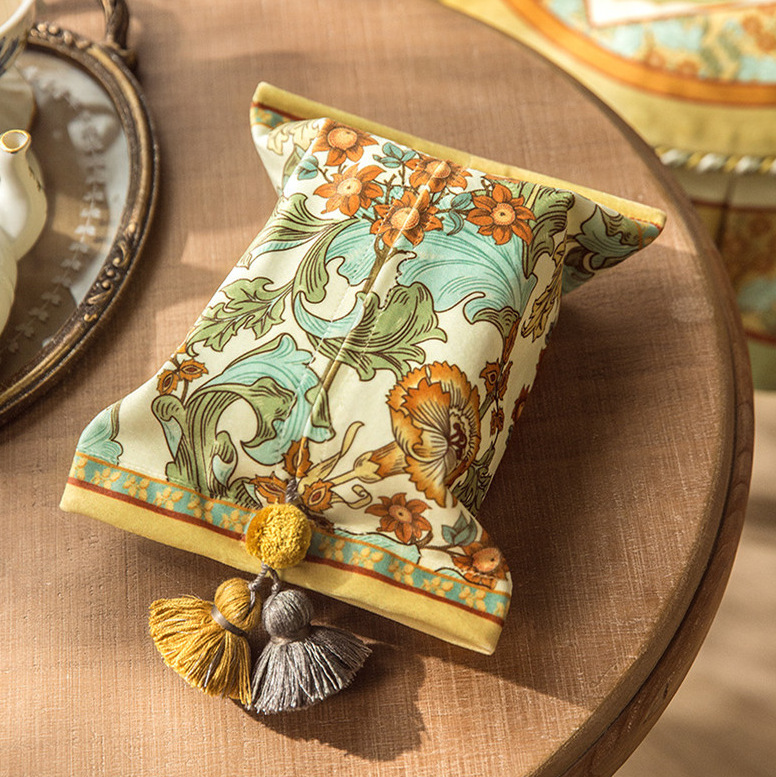 Vintage tissue box auto tissue taske vintage husholdning tissue box køkken high-end papir opbevaring print skuffe: 4