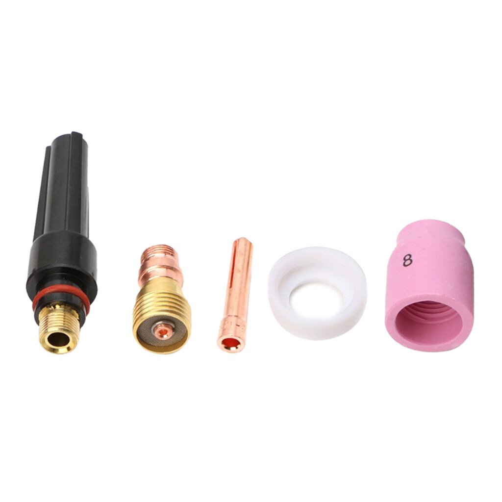 5x TIG Gas Lens Kit, Nozzle, Collets Body, For WP 17 18 26 TIG Welding Torch
