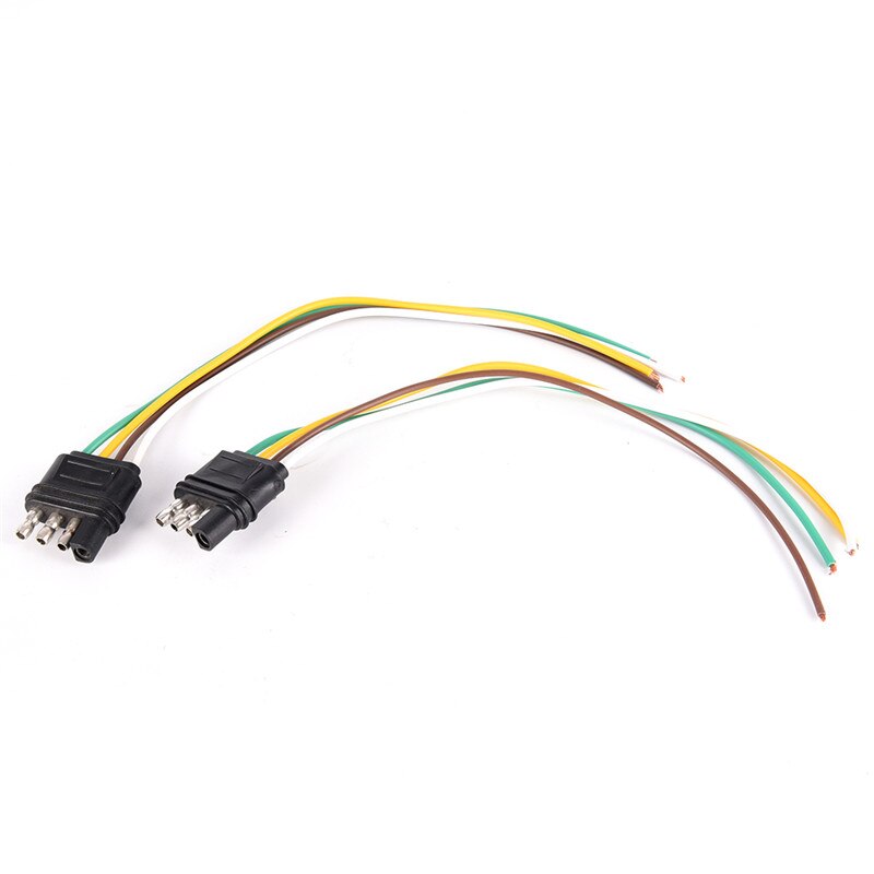 1 stücke 2ft Anhänger Licht Kabelbaum Verlängerung 4-Stift Stecker 18 AWG Flach Draht Stecker 60CM