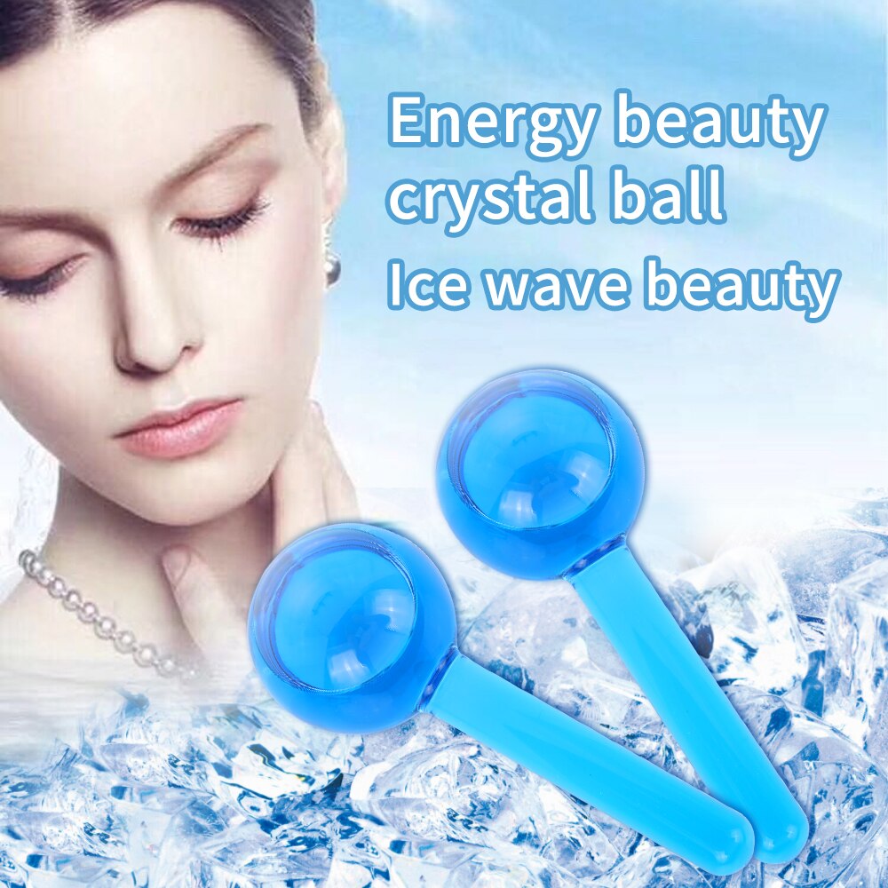 Crystal Ijshockey Energie Massage Gezicht Schoonheid Eye Massager Ijs Globes Beauty Bal Ogen Schoonheid Roller Water Golf Bal