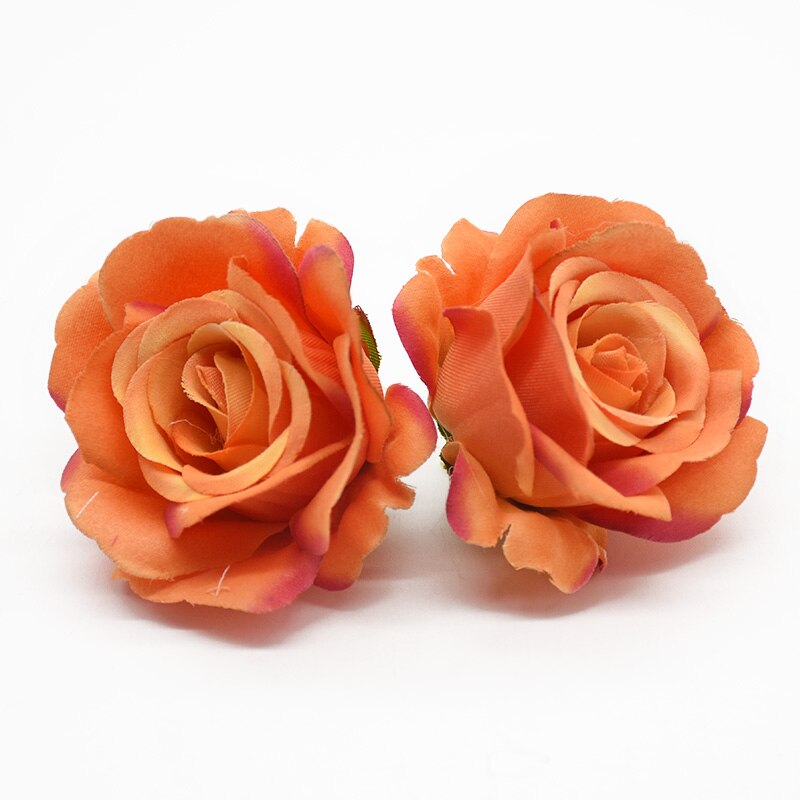 10 stycken konstgjorda blommor siden rosor heminredning tillbehör bröllop scrapbook godis box arrangemang diy brosch jul: 6