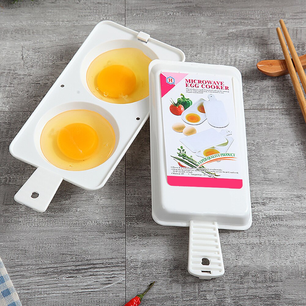 Steamed Egg Box Microwave Egg Tray Two Steamed Oven Microwave Kitchen Mold Make The Perfect Poached Egg FPing