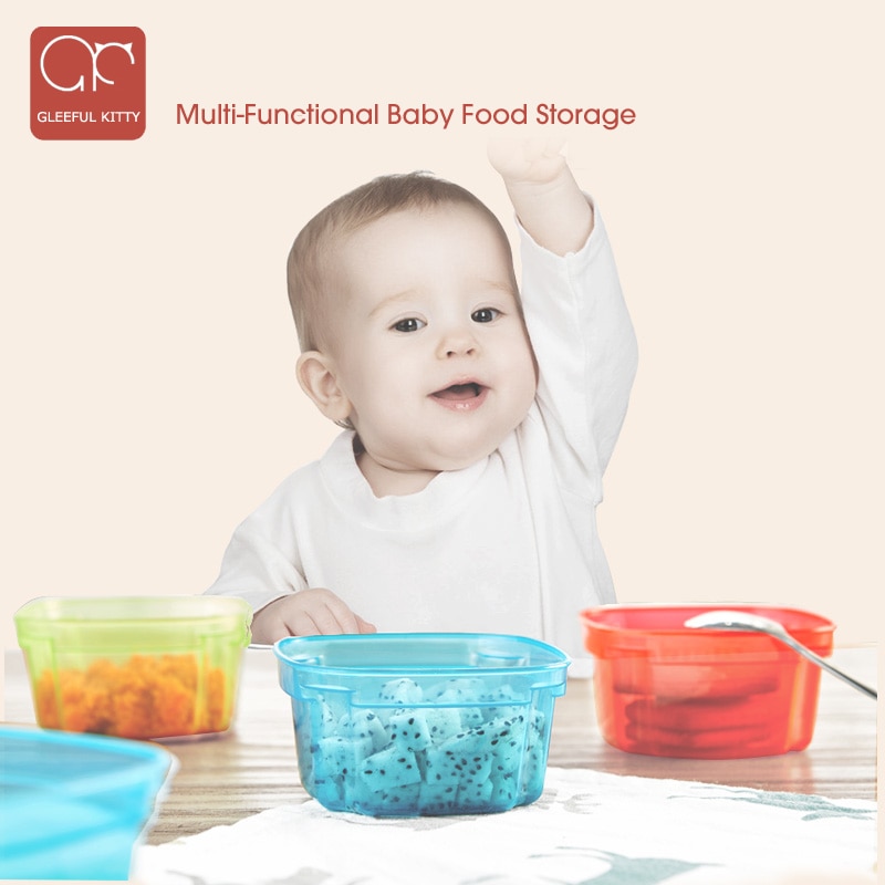 Herbruikbare 150Ml 3Pcs Multifunctionele Babyvoeding Opslag Set Draagbare Verse Doos Moedermelk/Fruit/Sap/snack/Moedermelk Opslag