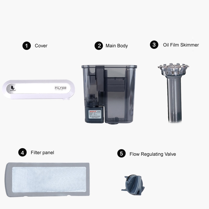 Jeneca akwarium filtr XP-05 XP-09 XP-11 XP-13 wiszące na zewnątrz filtr z zbieracz oleju
