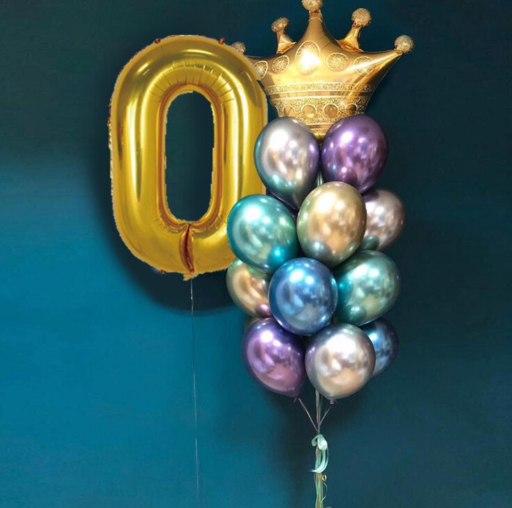 måke krone folie ballonger bursdag dekorasjoner voksen til 1st bursdagsfest ballong prins prinsesse baby tegneserie lue: 0
