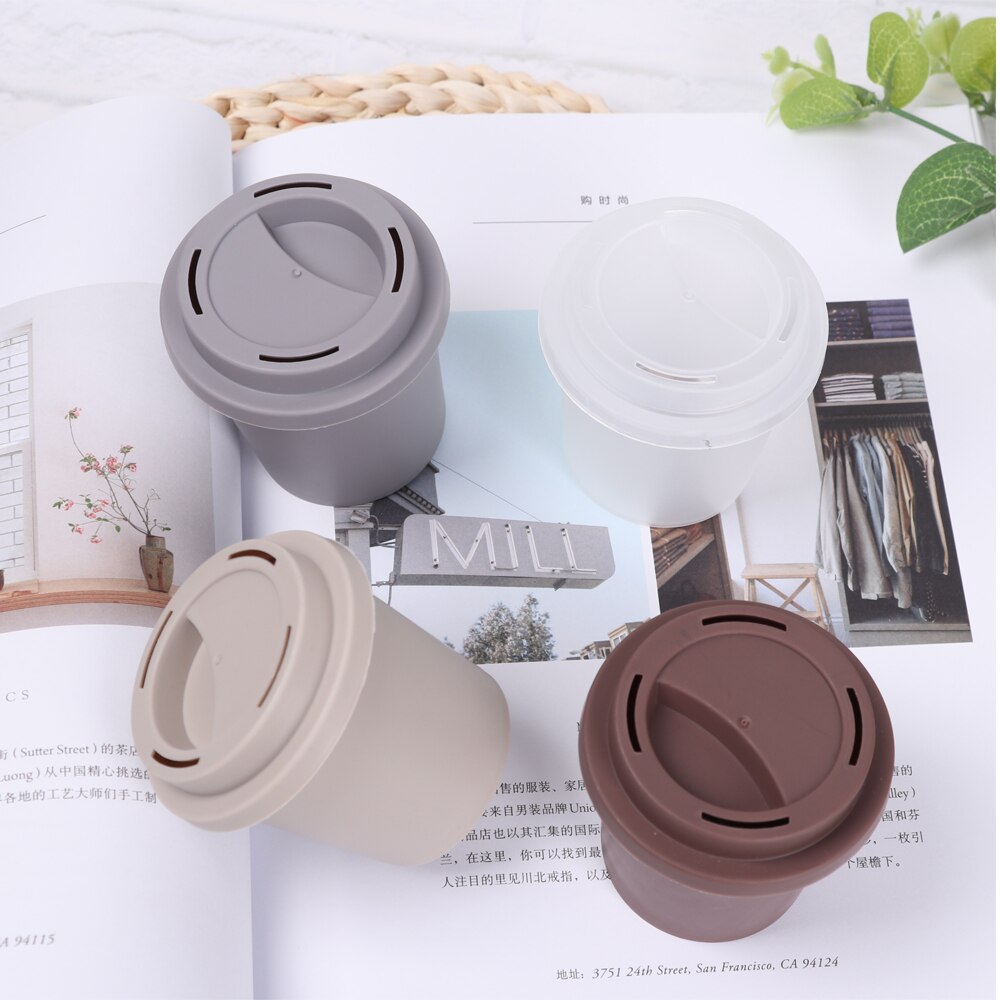 Empty Coffee Cup Shape Beauty Sponge Holder Stand Powder Puff Display Stand Mildew Proof Powder Puff Dry Box Set