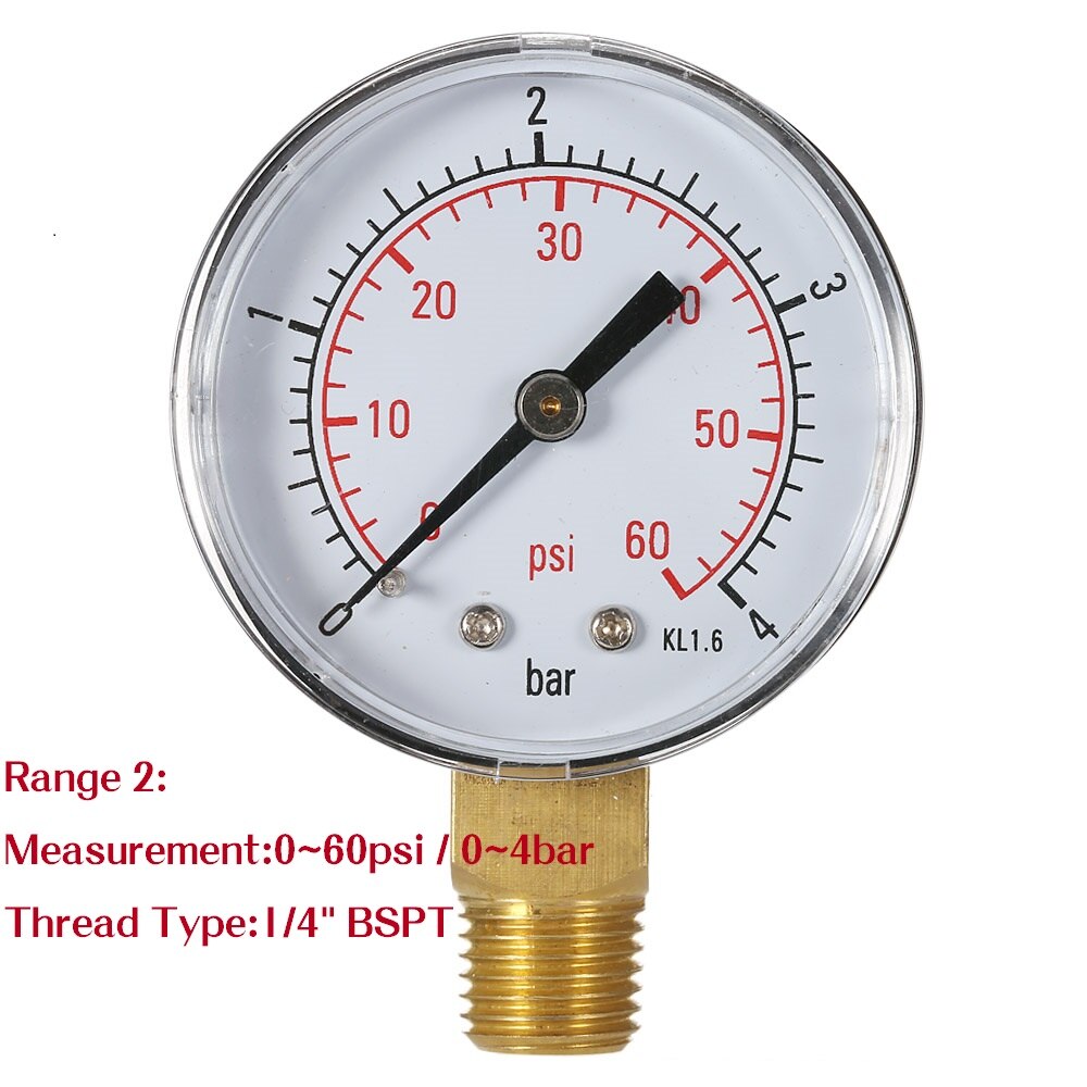 Gasoline Engine Compression Tester Auto Petrol Gas Engine Cylinder Automobile Pressure Gauge Tester Automotive Test Kit 0-300psi: 0-60PSI