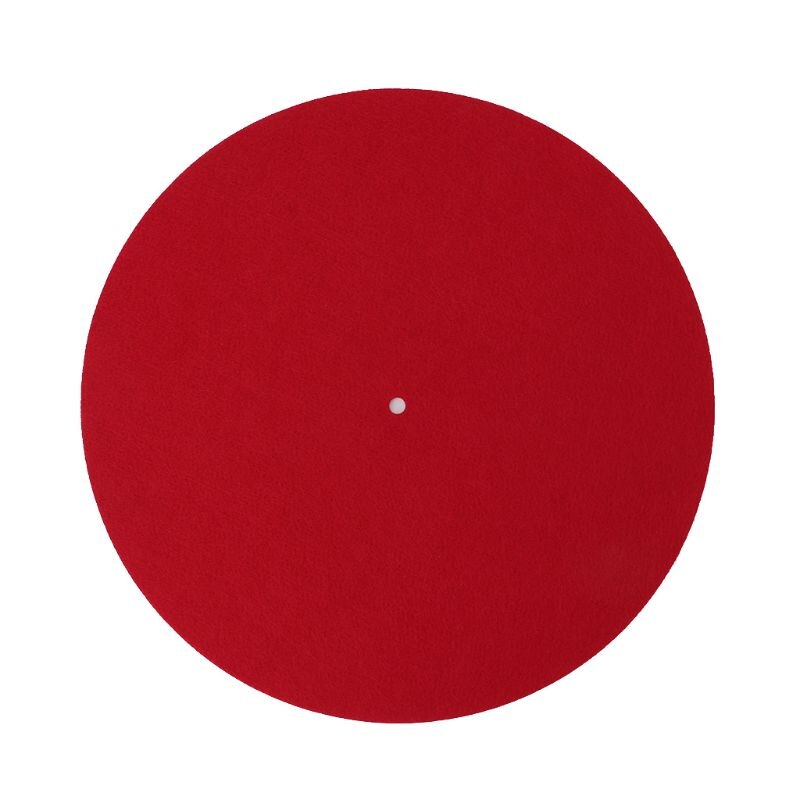 3mm tjocka antistatiska filtplattor skivspelare matta anti-vibrations slipmat audiofil för lp vinyl skivspelare: Röd färg