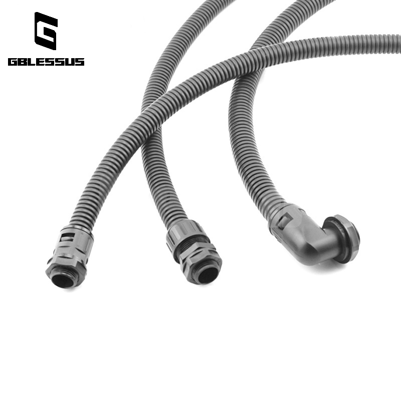 Manguito de Cable de 1M, manguera corrugada de plástico PP, arnés aislado de 4,5mm-17mm, accesorios de protección de cables eléctricos para Motor de automóvil