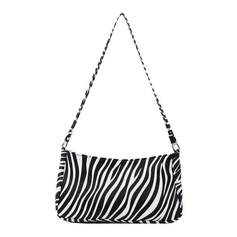 Gusure Koe Melk Print Patroon Baguette Tassen Voor Vrouwen Pu Lederen Kleine Schoudertas Dames Onderarm Handvat Tassen: small zebra