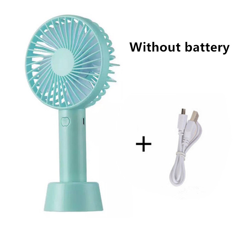 1 Pcs Handheld Persoonlijke Mini Fan Usb Oplaadbare Draagbare Ventilator Koeler Met Strap Verstelbare 3 Speed Voor Kantoor Outdoor Reizen: Blue