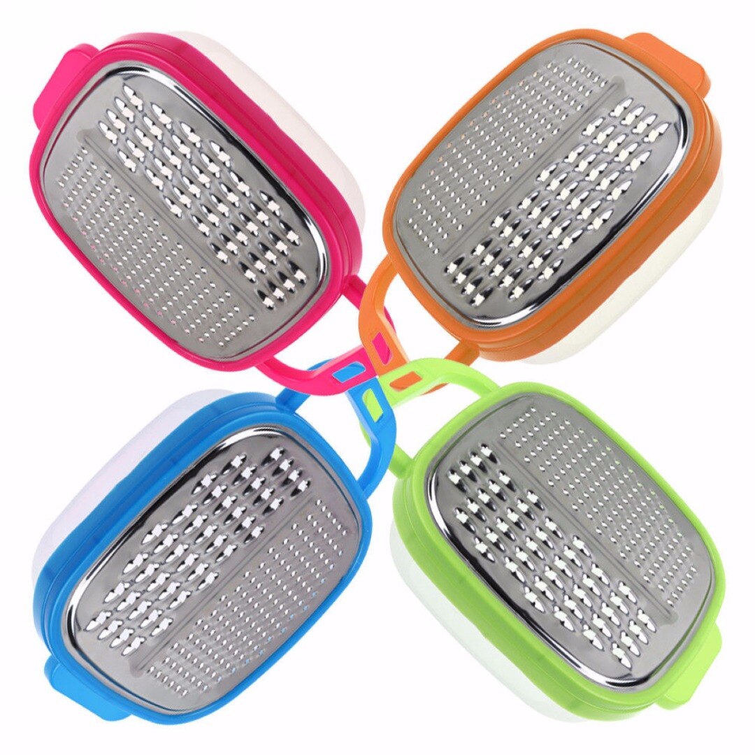 1pc Cheese Food Vegetable Carrot Grater Slicer Shredder With Container Kitchen Tool