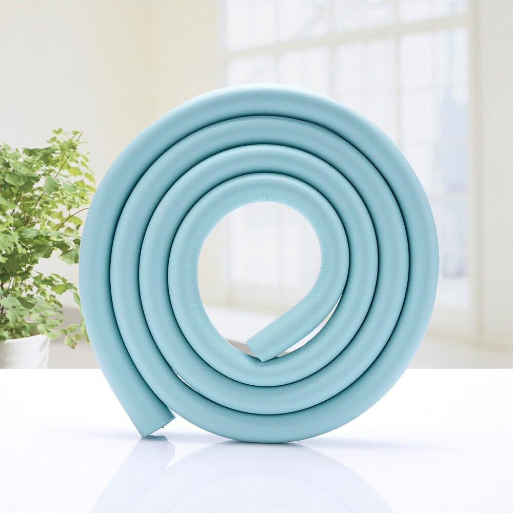 4Pcs U Shape Baby Protection 2M Child Table Desk Furniture Edge Safety Corner Guard Kid Protector Anticollision Bumper Strip Bar: Light blue